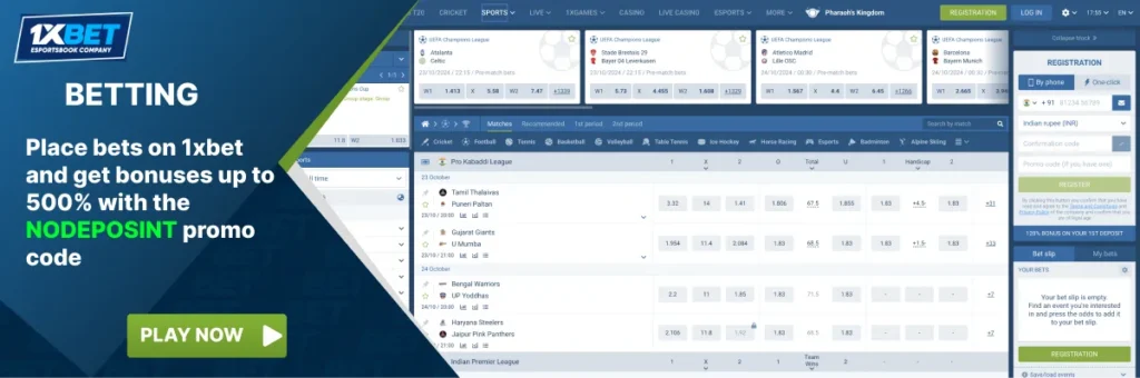 Betting 1xbet sport